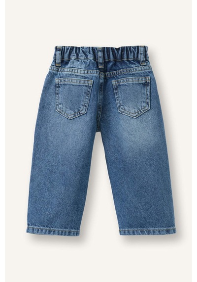 Defacto %100 Pamuk Wıde Leg Pamuklu Pantolon Kız Bebek H2200a526hsnm39 Mavi-nm39