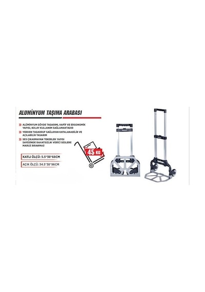 Rodex Alüminyum Taşıma Arabası 45 Kg