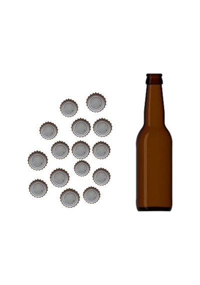 48 Adet 330Cc Cam Şişe 50 Adet Gazoz Kapak Bira Meşrubat Domates