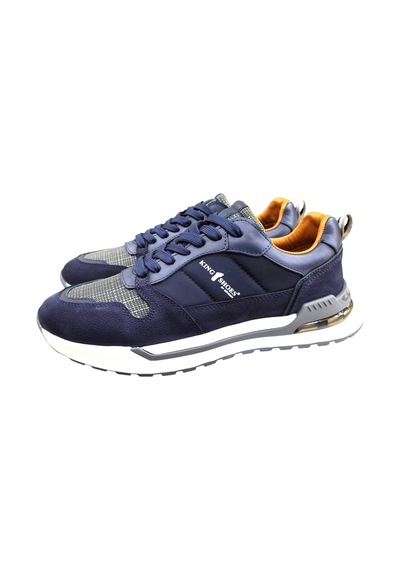 Güvener King Shoes Lacivert Deri Spor Erkek Ayakkabı Lacivert