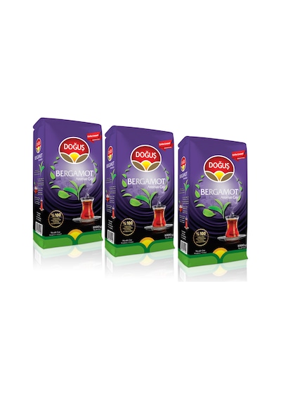 Doğuş Bergamot Aromalı Siyah Dökme Çay 3 x 1 KG
