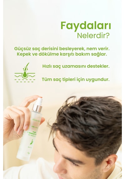 Bade Natural Biberiye Suyu Dökülme Karşıtı ve Saç Uzamasını Saç Toniği 100 ML