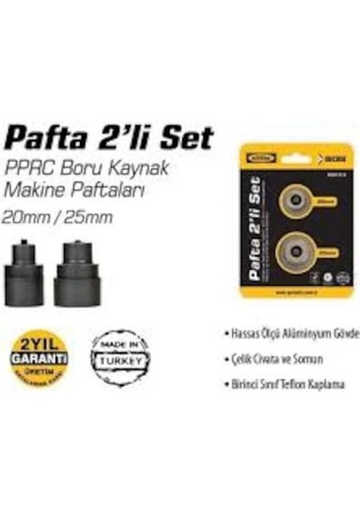 Plastik Boru Kaynak Makinası Paftaları 20-25Mm İkili Set