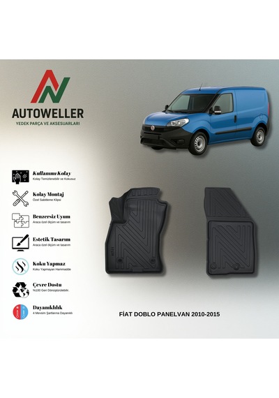 Fiat Doblo 2010-2015 Panelvan Uyumlu Havuzlu Oto Paspas