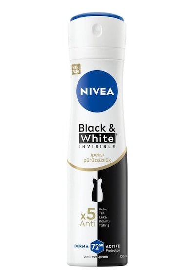 Nıvea Kadın Sprey Deodorant Black&white Invisible İpeksi Pürüzsüzlük 150 Ml - 3 Adet Tarı