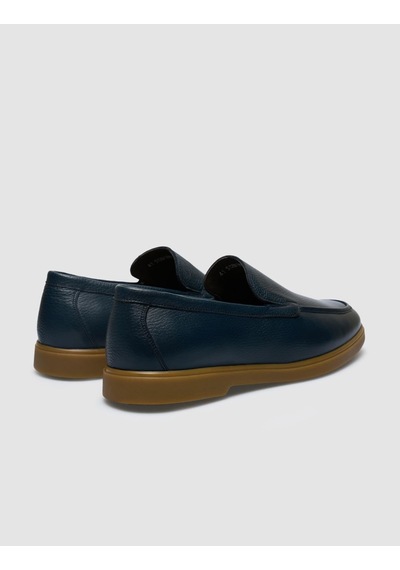 %100 Hakiki Deri Lacivert Erkek Loafer Lacivert