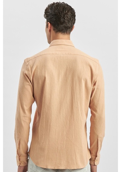 İmza Turuncu Uzun Kollu Gofreli Biyeli %100 Pamuk Casual Slim Fit Dar Kesim Gömlek 1004240247 Turuncu İmza Turuncu Uzun Kollu Gofreli Biyeli %100 Pamuk Casual Slim Fit Dar Kesim Gömlek 1004240247 Turuncu