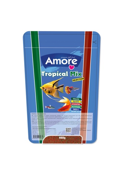 Tropical Mix Selection 460g Lepistes Moli Melek Tetra Balık Yemi Doypack Poşet