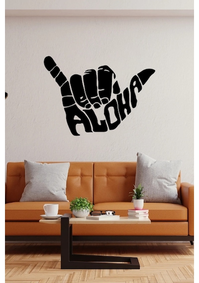 Aloha El Illustration Duvar Dekor Sticker 30 X 21 Cm