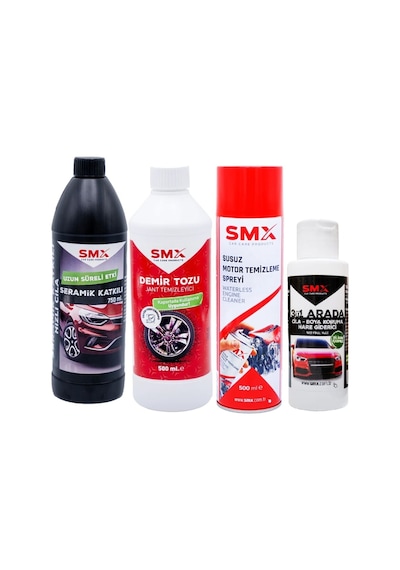 Demir Tozu & Jant Temizleyici + Seramik Katkılı Hızlı Ve Pratik Cila + Susuz Motor Temizleme Spreyi