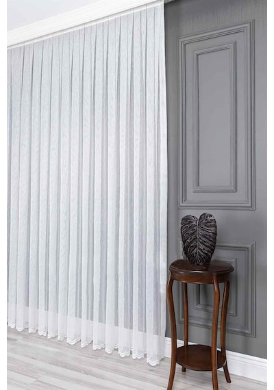 Evdepo Home Kullanıma Hazır Örme Tül Perde (540765923)