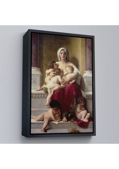 Çerçeveli Yetiştirme Yurdundaki Kadın Ve Çocuklar Duvar Tablosu William-adolphe Bouguereau-6147