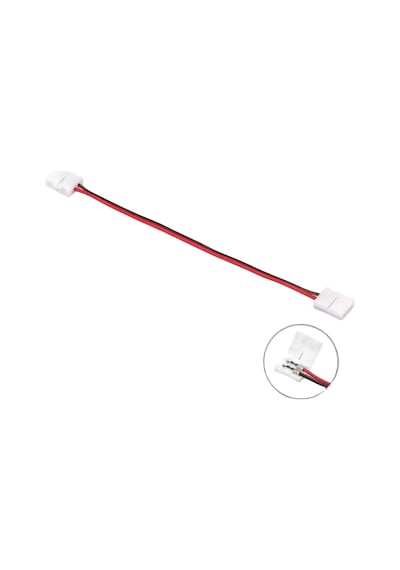 8 Mm Tek Renk Şerit Led Çift Soketli Hızlı Konnektör 15 Cm Kablolu 2 Pin 10 Adet