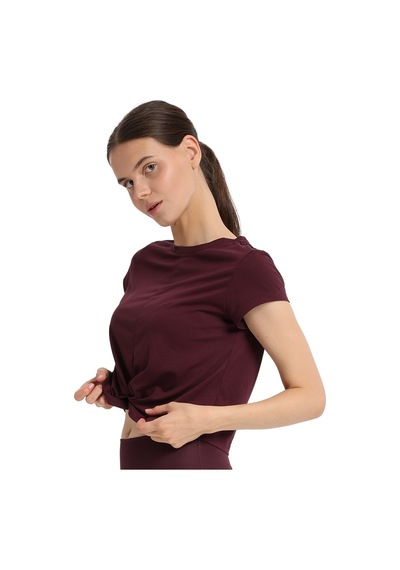 Sportive Marana Cropped Top Kadın Bordo Günlük Stil T-shirt 25kk1032-brd 1776538 Bordo