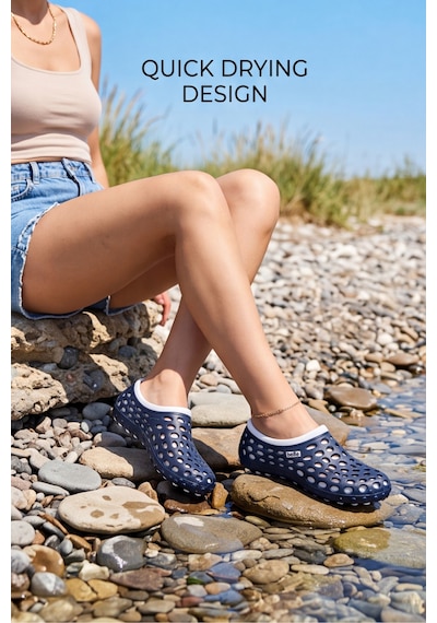 Aqua Stream - Uniseks 36-45 Hızlı Kuruyan Lacivert Beyaz Deniz Ayakkabısı Özel Yuvarlak Kaba... Aqua Stream - Uniseks 36-45 Hızlı Kuruyan Lacivert Beyaz Deniz Ayakkabısı Özel Yuvarlak Kaba...