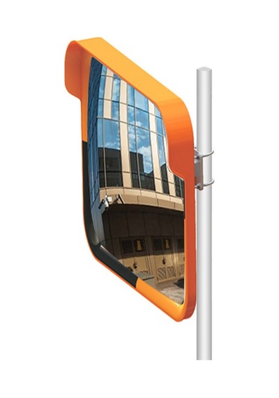 Trafik Aynası Otopark Giriş Çıkış Aynası Bombeli Güvenlik Aynası 60x80 Cm Ve 2m Ayna Direği 12248 Tga+d01-2m