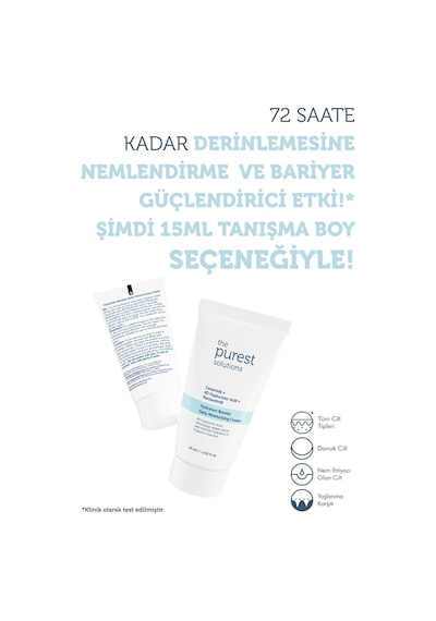 The Purest Solutions Yoğun Nemlendirici Krem Cilt Bakım Seti: 50 ml + 15 ml Tanışma Boy