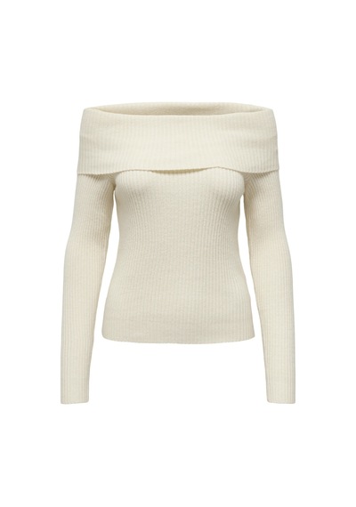 Only Onlkatia Life Ls Off Shoulder Kadın Kazak 15311830 Krem