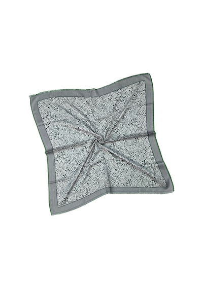 Mim Eşarp Ebruli Kışlık Desenli Eşarp 95x95 Cm Gri