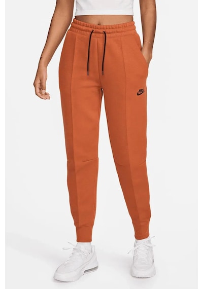 Nike Sportswear Tech Fleece Standart Fit Mid Rise Jogger Kadın Eşofman Altı Turuncu Turuncu