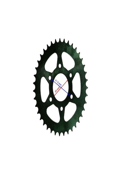 Bajaj Pulsar Ns 200 Uyumlu Arka Dişli 520-39t İç 58 Mm Öm Siyah