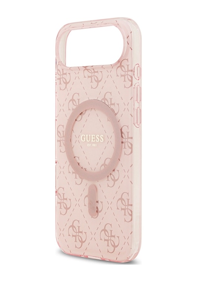 Apple Uyumlu iPhone 17 Air Kılıf Guess Lisanslı M-safeli Iml Baskılı Klasik Logolu 4g Desenli Kapak Pembe Pembe