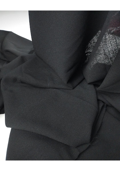 Siyah Renkte Krep Kumaş En 140 Cm X Boy 385 Cm -9586 Siyah