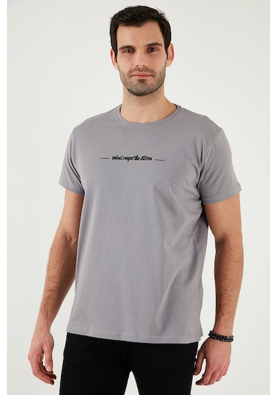 Buratti Pamuklu Slim Fit Bisiklet Yaka Erkek T Shirt 541Wind Açık Gri Buratti Pamuklu Slim Fit Bisiklet Yaka Erkek T Shirt 541Wind Açık Gri