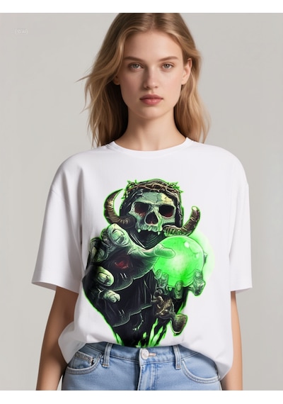 Ogc Kristal Oversize Unisex T-shirt Beyaz