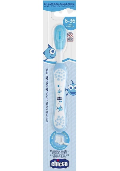 Chicco İlk Süt Dişi Fırçası Mavi 6-36 Ay