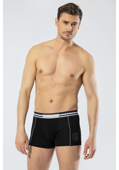 Cacharel Erkek 2'li Baskili Boxer 1323/beyaz-siyah Beyaz - Siyah