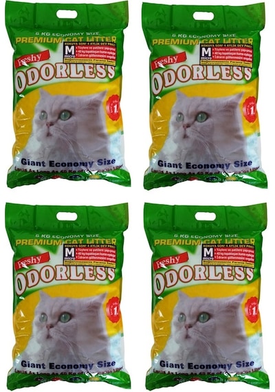 Freshy Odorless 16 Aylık Micro Kristal Kedi Kumu 4 x 15 L