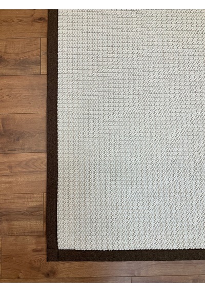 Kumaş Bordür Gri Bukle Antrasit Bordür Halı Salon Koridor Mutfak Çocuk Odası Halısı Kilim S267 Beyaz-kahve Kahve