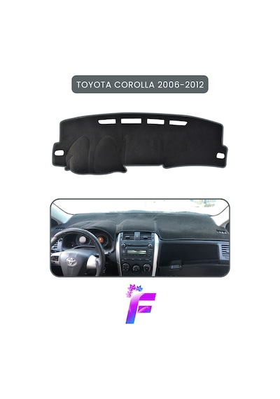 Toyota Corolla 2006-2012 Araca Özel Torpido Örtüsü Ön Göğüs Kılıfı Tam Koruma Kaymaz B32 Gri