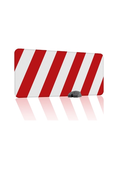 Kırmızı Beyaz 90x40 Xxl Taraftar Gaming Oyuncu Mouse Pad Kaymaz Taban Büyük Fare Altlığı Şerit