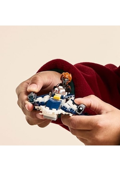: Klon Savaşları Plo Koon&apos Un Jedi Starfighter Mikro Savaşçısı 75400-6 Yaş Ve Üzeri Çocuklar İçin Minifigür Kokpiti Ve 2 Mermi Atıcı İçeren Yaratıcı Oyuncak Yapım Seti 89 Parça