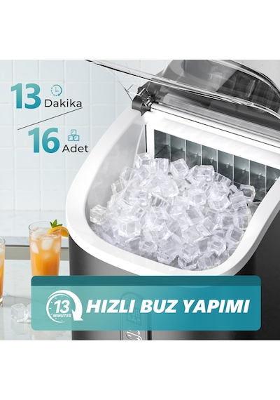 Küp Taşınabilir Buz Makinesi, Otomatik Temizleme, Hızlı Buz Yapma, Im005