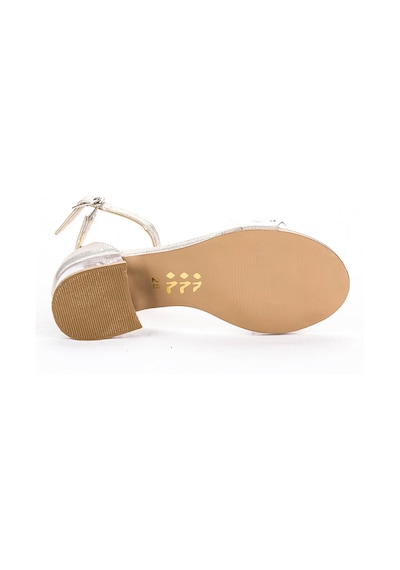 Kiko Kids Yangu Taşlı Kız Çocuk 3 Cm Şeffaf Topuklu Sandalet Abiye Ayakkabı Sedef