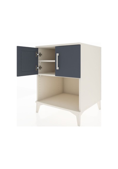 Kronos Komodin 2 Raflı 2 Kapaklı 60x59x80 Aytaşı-antrasit Aytaşı
