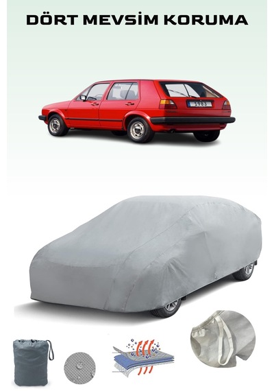 Gri Volkswagen Golf 2 Araba Brandası, Oto Örtüsü, Araba Çadırı Gri