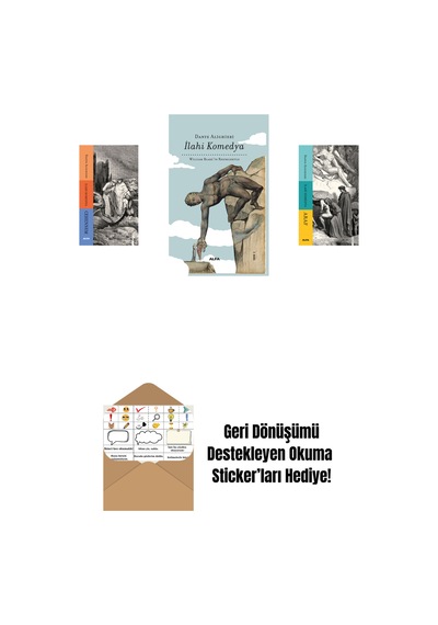 İlahi Komedya - Cehennem + İlahi Komedya Bez Ciltli + İlahi Komedya - Araf + Okuma Sticker'ları