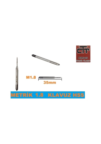 Metrik Klavuz Mini Ondalıklı M1-M1.2-M1.4-M1.6-M1.8-M2-M2.5  M1.8