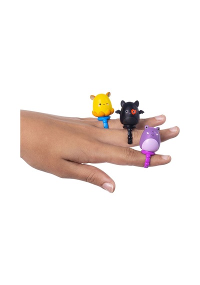 Squishmallows Squish-a-longs 3 Figür + Yüzük Çantalı Sürpriz Paket Seri 1