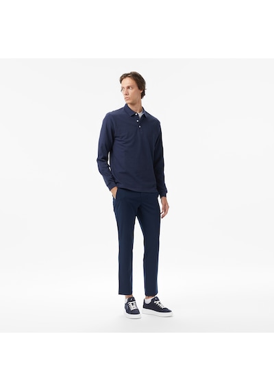 Nautica Erkek Lacivert Classic Fit Uzun Kollu Polo Yaka T-shirt Düz K57042t Lacivert
