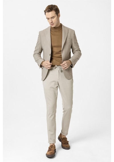 Süvari Bej Slim Fit Düz Sivri Yaka 6 Drop Ceket-33877 Bej Süvari Bej Slim Fit Düz Sivri Yaka 6 Drop Ceket-33877 Bej