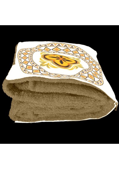 Etnik Motif Desenli İç Dolgusu Battaniyeli Araç İçi Opsiyonel Yastık 36x36cm