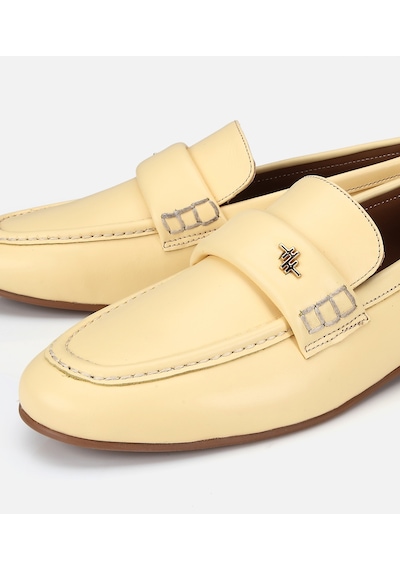 Hotiç Kadın Deri Sarı Yumuşak Dokulu Klasik Loafer