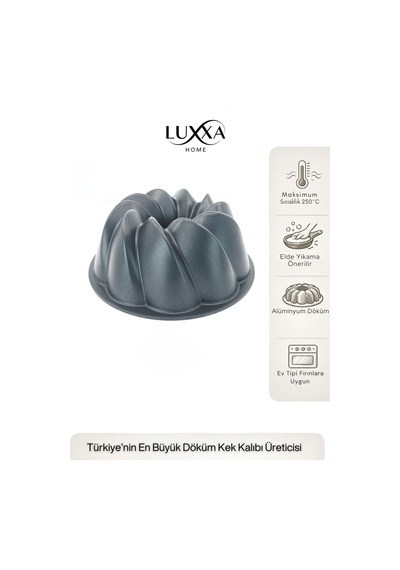 Tufan Döküm Kek Kalıbı 26cm Siyah Siyah