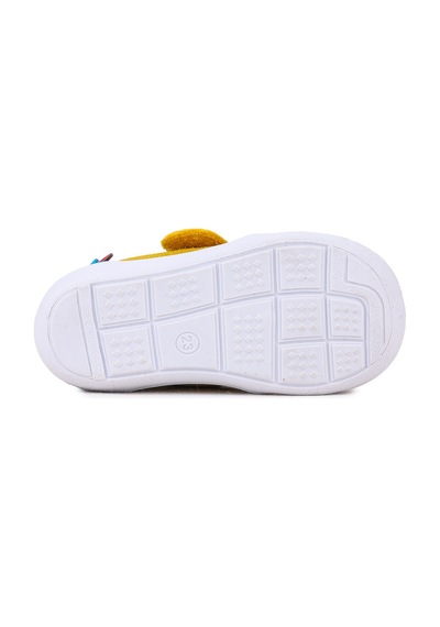 Kiko Kids Catly Cırtlı Erkek Bebek İlk Adım Panduf Ayakkabı Sarı