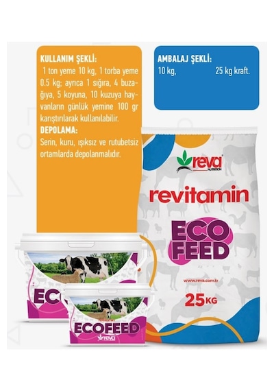 Revitamin Eco Feed Büyük Ve Küçükbaş Vitamin Mineral Premik 25kg